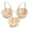 Woven Basket Imitation Rattan Pastoral Style Mini Flower Basket For Easter Birthday Wedding Party Decorations Photography Props