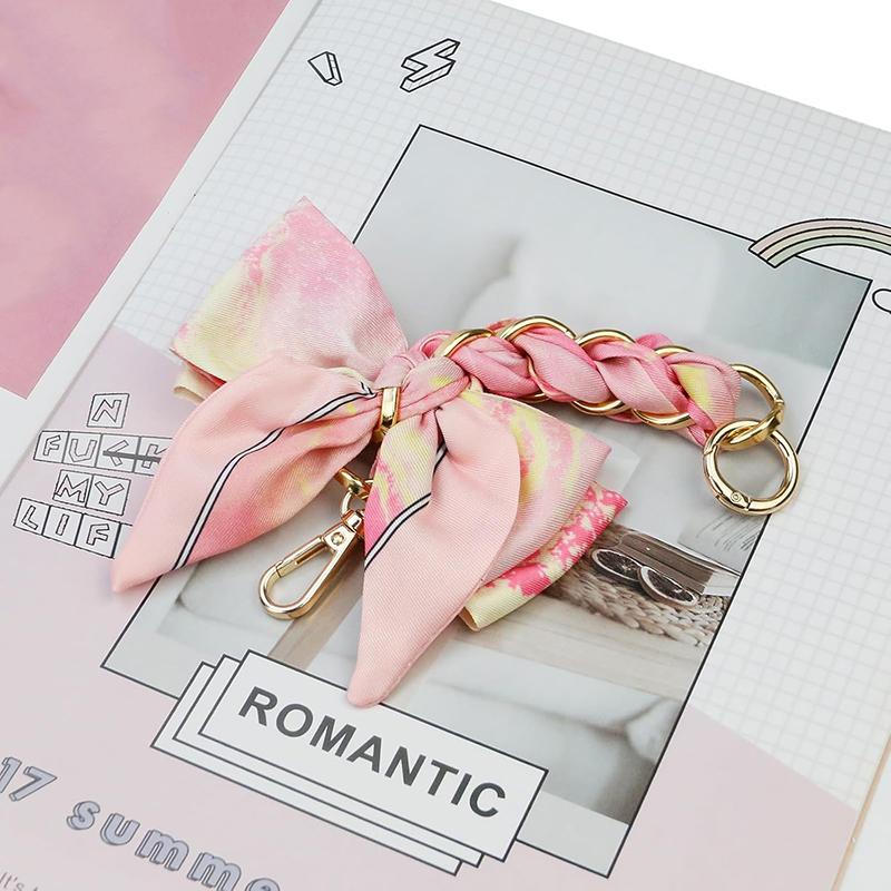 Творческий элегантный большой бант шарф брелок женский рюкзак сумка-тоут багаж подвеска милый автомобиль брелок модный брелок цепочка