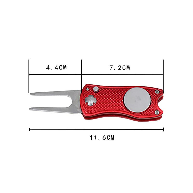 Инструмент для ремонта ямок для гольфа из нержавеющей стали Switchblade Складные тренировочные вилы для гольфа Вилка для паттинга