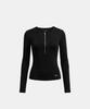 BADBLOOD Everyday Zip Henley Long Sleeve T-Shirt - Black