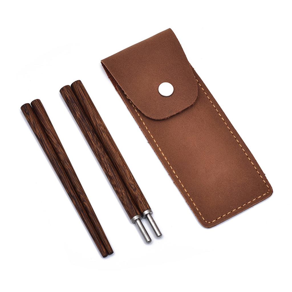 Складные палочки для еды с футляром для хранения. Удобные для переноски съемные палочки для еды. Практичная посуда для обедов на открытом воздухе.