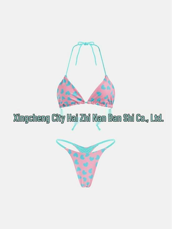 Европейский и американский новый плетеный треугольный купальник-бикини