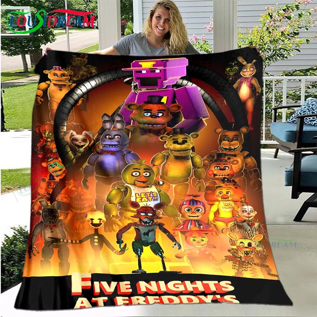 Горячие Персонажи Ужасов Узор Фланелевый Тонкий Плед Портативный Домашний Дорожный Офисный Плед для Игр во Время Обеденного Перерыва Подарок на День Рождения