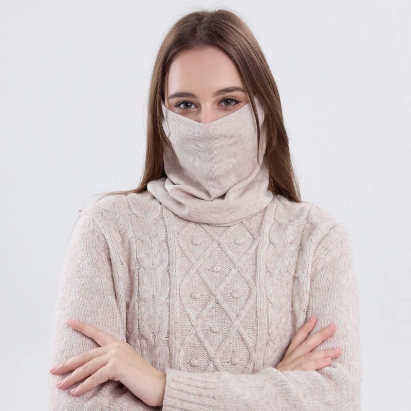 Outdoor Cold Cycling Mask Versatile Solid Color Fake Turtleneck Winter Warm Neck Cover Men and Women
