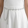 Rhinestone Body Jewelry Tassel Bikini Belly Chain Adjustable Heart Waist Chain  Female