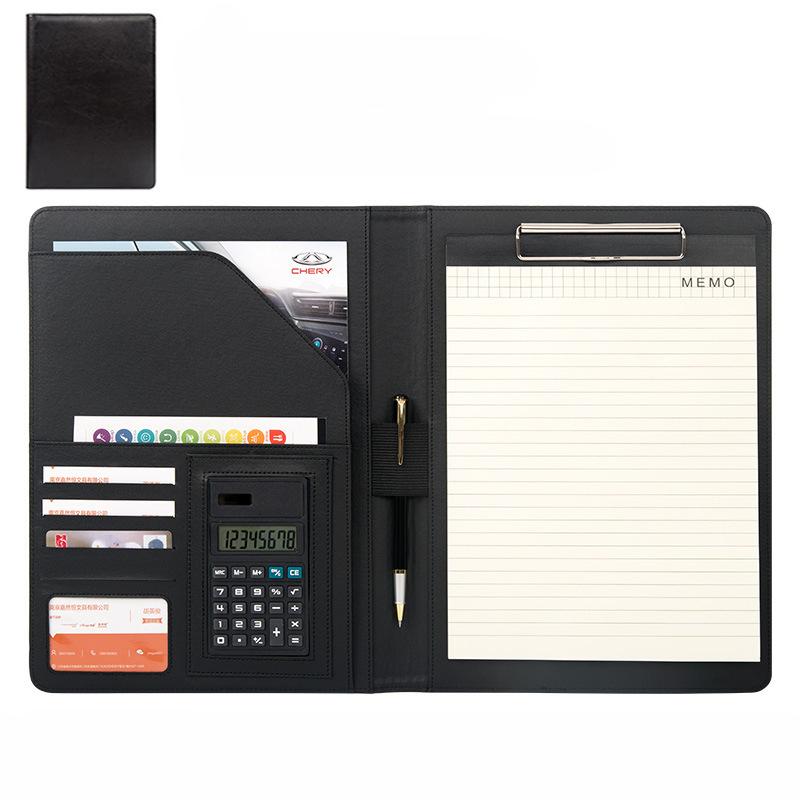 Современная папка для конференций формата А4, органайзер-портфель из натуральной кожи с калькулятором JKL