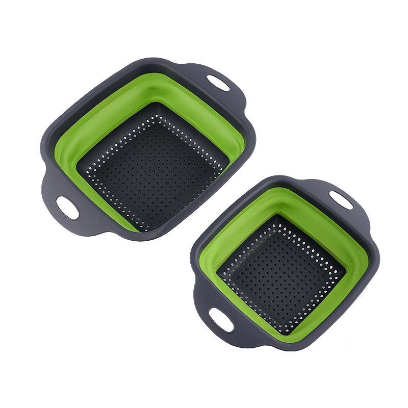 Multifunctional Foldable Retractable Drain Basket Set for Vegetables and Fruits