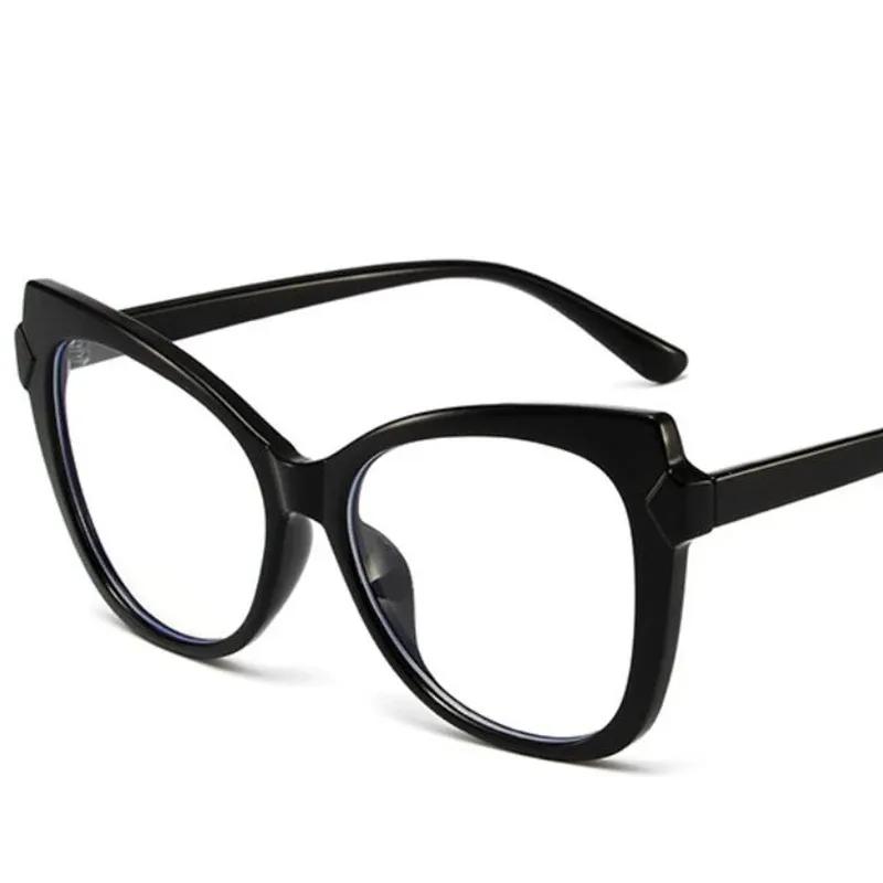 2024 Luxury Brand Oversized Cat Eye Reading Glasses Women Vintage Eyeglasses TR90 Computer Blue Protection Glasses Leopard Red