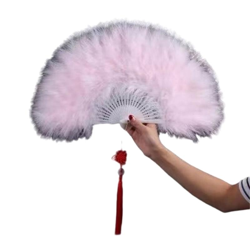 Vintage Feather Fan Women Feather Fan Lightweight Handheld Fans Convenient for Travel and Parties