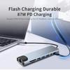 Usb 8 в 1 тип C 3 1 до 4k адаптер-концентратор HdTV с устройством чтения карт SD Tf Rj45 Pd быстрая зарядка для ноутбука Macbook