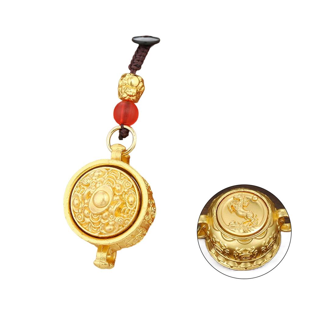 Подвеска-брелок с символом китайского зодиака, символизирующая удачу и богатство, изготовленная из прочного металла с изысканными деталями.