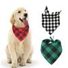 Plaid Triangle Towel Pet Scarf Soft Comfortable To Wear Fine Workmanship Water