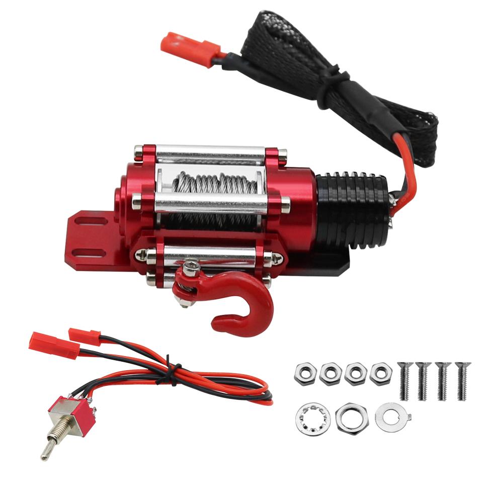 Metal Automatic Simulation Simulated Winch for 1/10 1/12 RC Crawler Car Axial SCX10 III 90046 D90 TRX4 TRX-6 D110 Redcat