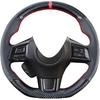 Сделай сам Прострочка Чехол на руль из углеродного волокна для Subaru WRX STI и Levorg 2015 2016 2017 2018 / STI S209 15 дюймов Кожаные аксессуары для интерьера