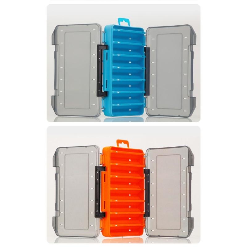 Clear Double Sided Tackle Storage Box With Secure Lock Lightweight Waterproof Design For Fishing Tools And Small Parts