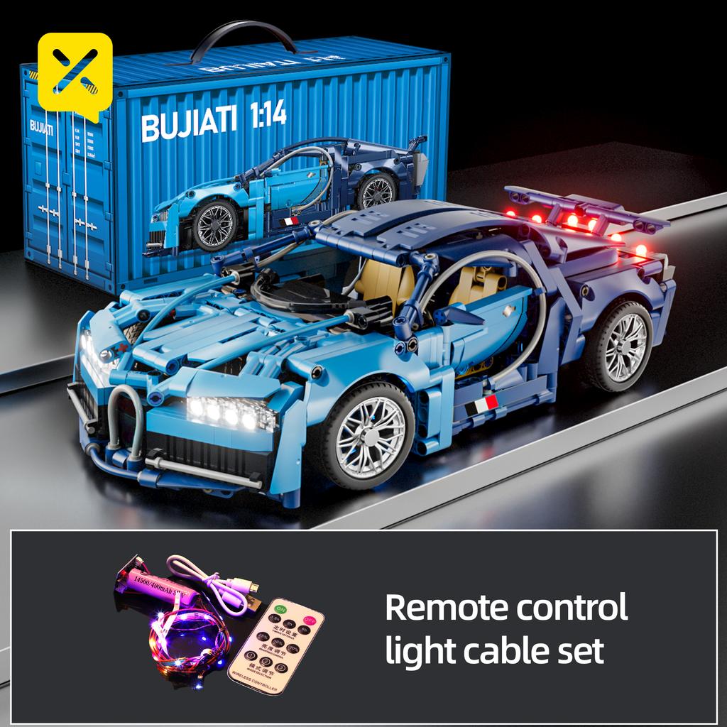 ToylinX 1:14 Supercar Building Block Toy Optional Power Group 14+ Technology Design Christmas Gift for Adults and Kids With Box