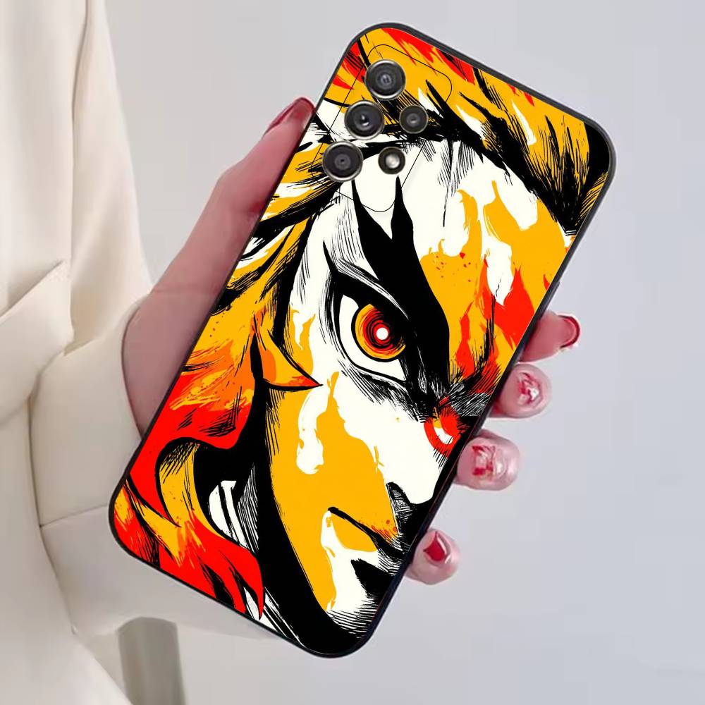 Hot Anime Demon Slayer Hard Phone Case For Samsung S25,S24,S21,S22,S23,S30,Ultra,S20,Plus,Fe,Soft Silicone Black Cover