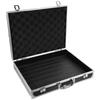 NUOLUX Aluminum Tool Case with Block Cushion, 28x37x7.5cm, Waterproof Protective Attache Case, Toolbox, Tool Storage Case, Suitable for Valuables, Cos