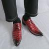 Модные мужские оксфорды на шнуровке с острым носком и узором под крокодила, дизайнерская формальная обувь для свадьбы, выпускного вечера, вечера встречи выпускников