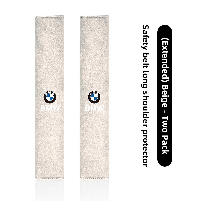 2pcs Suede Car Seat Belt Shoulder Protective Cover For BMW E46 E90 E60 F30 F10 E39 E36 F20 G20 G30 E92 E87 E91 X5 E70 F11 E30 X4 XR1