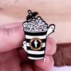 Эмалевый значок Ghost Latte Милый мультяшный аксессуар на Хэллоуин для одежды, сумок, значок