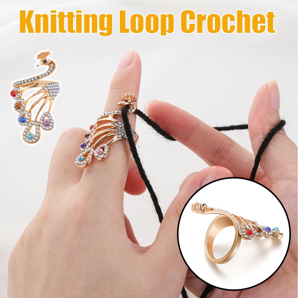 Tools Sewing Accessories Ring Sewing Accessories Yarn Guides Peacock Shape Knitting Loop Crochet