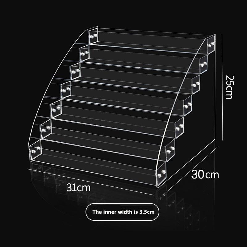 Multi-Layer Acrylic Nail Polish Display Rack - Transparent Organizer For Gel Polish And Cosmetics In Nail Salons