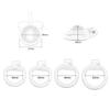Positive Mini Flat Short Cock Ring Chastity Cage Device with 4 Ring for Male