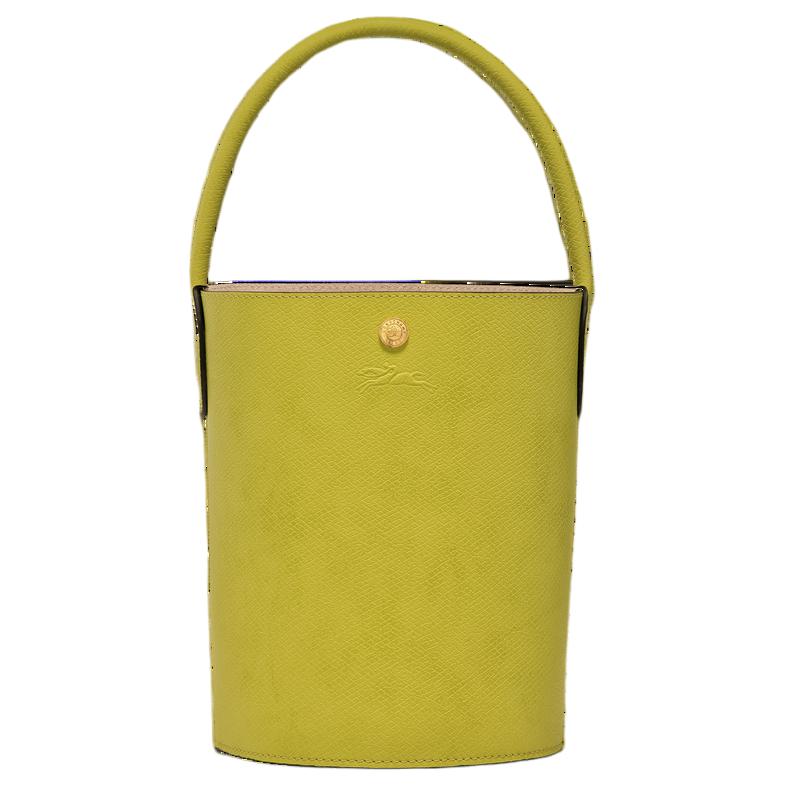 Longchamp Épure Логотип Застежка-кнопка Кожаная Сумка-ведро Маленькие Женские Сумки Киви-Зеленый 10161HYZ036
