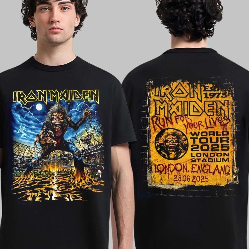Run For Your Lives London 2025 World Tour Shirt Heavy Metal Band Reprint Unisex T-Shirt