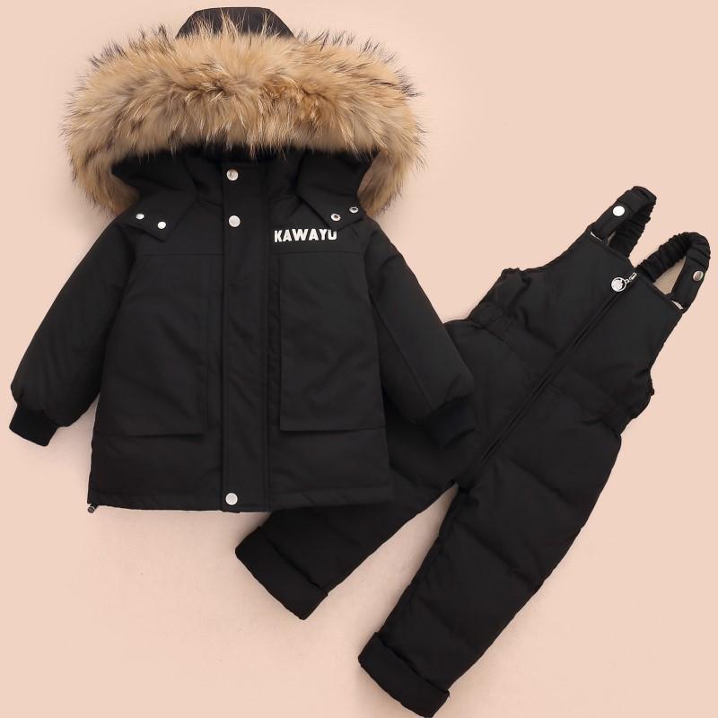 Пуховик, однотонный свитер на молнии, комплект детской пуховой куртки, комбинезон для маленьких мальчиков и девочек