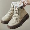 2024 зимние женские ботинки хлопковые туфли высокие повседневные кроссовки для женщин массивные туфли для отдыха на шнуровке женские короткие ботинки Botas