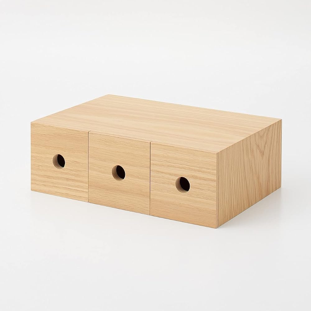 Деревянный 3-уровневый ящик для хранения мелких предметов MUJI, прибл.. Ш84 x Г17 x В252см, 82603323 (Одежда