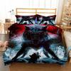Комплект постельного белья с 3D-принтом «Викинг Волк Татуировка Дракон Руна» Пододеяльники Наволочки Цельный стеганый плед Комплекты постельного белья Постельное белье K351
