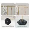 Metal T-shaped Jewelry Display Stand Necklace Holder with Stable Base Necklace Bracelet Storage Rack Jewelry Organizer