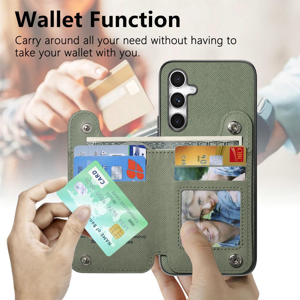 Кожаный чехол-кошелек с RFID-защитой для Coque Samsung A56 5G 2026 Держатель-кольцо Etui Galaxy A36 A26 A17 A16 A06 A 16 17 36 56 Чехол