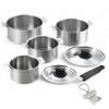Saucepan Set with Detachable and Gas and Induction Made In Includes Original Tag J-kitchens 4-Piece Handles, Anti-Roll Lids, 14cm, 16cm, 18cm, 20cm,