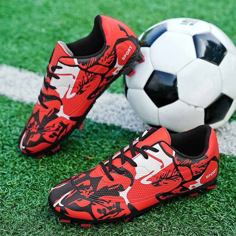 Холодный стик точечные детские футбольные бутсы сломанные ногти мальчики и девочки игры длинные ногти юношеские нескользящие спортивные туфли