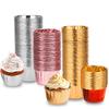 100/50 шт. бумажные стаканчики для кексов, маслостойкие формочки для кексов, подставка для выпечки, чехол для свадебной вечеринки, золотистая бумага для обертывания кексов