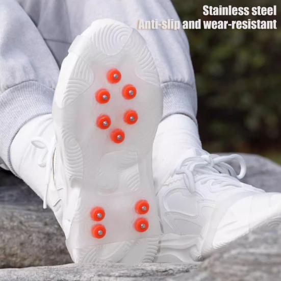 1 пара обуви Кошки с 10 зубьями из нержавеющей стали Нескользящие чехлы для обуви Шипы Сцепление со снегом Ледоходные зимние ботинки для ходьбы на открытом воздухе Скалолазание Пеший туризм