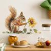 Cartoon Painted Squirrel Sunflower Bedroom Living Room Background Decorative Wall Stickers