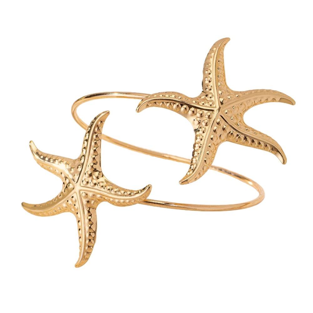 Metal Wide Open Bangle Multi Style Flower Bracelet Elegant Armlet Hand Jewelry