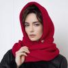 Шапка-шарф с капюшоном Вязаная однотонная шапка-капюшон с перекрещиванием Простая вязаная шапка Женская/Для девочек
