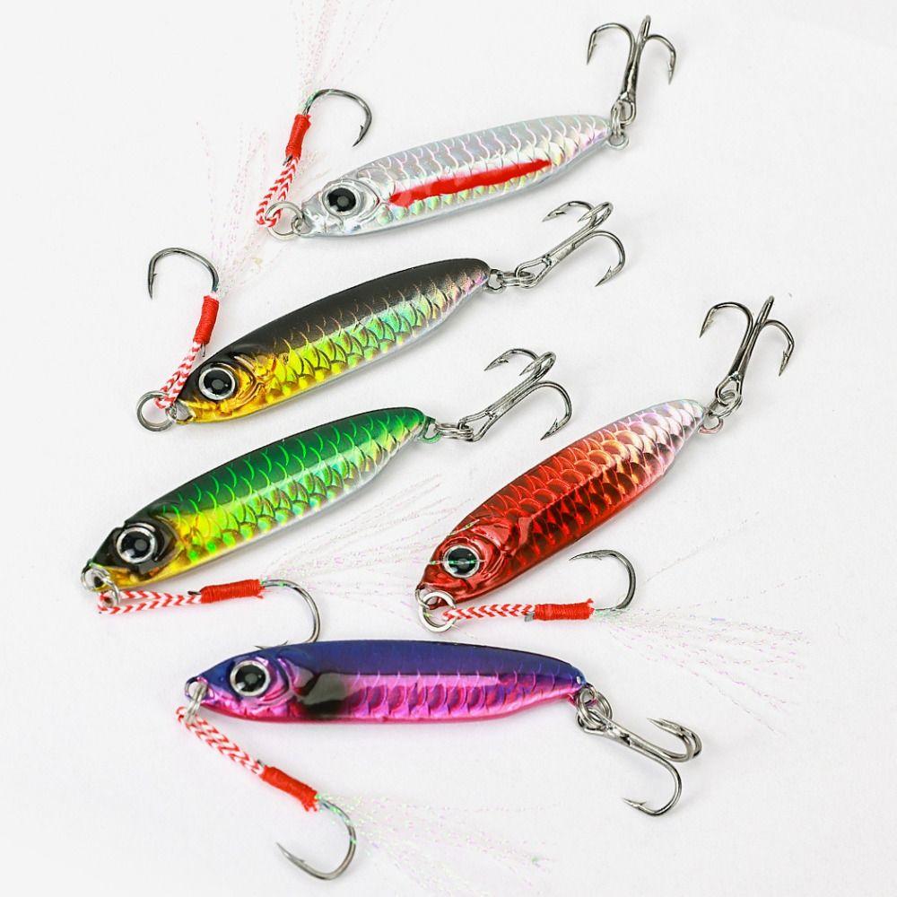 7g 10g Metal Jig Lure Red Green Spinning Baits New Floating Minnow Baits