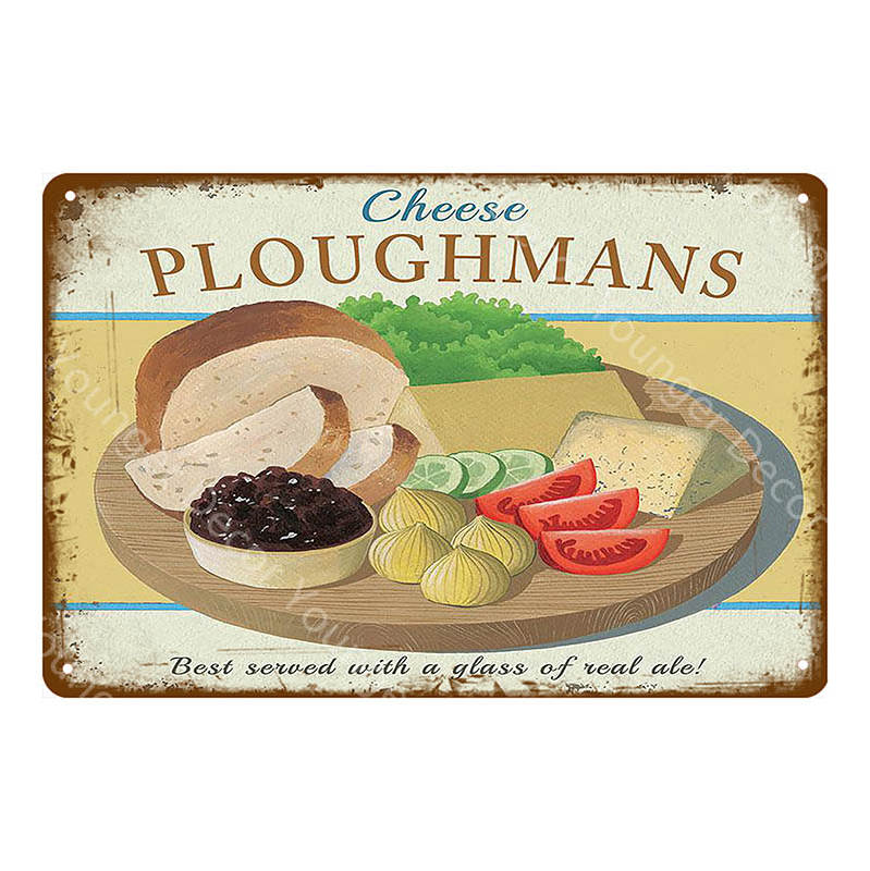 Еда, декор для хлеба, мороженое, молоко, клубника, соленые огурцы, вафли, металлические жестяные вывески, винтажный постер, настенная художественная табличка YI-010