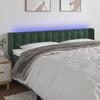 VidaXL LED Headboard Bedroom Furniture Double Bed Accessory Head of Bed Frame Interior Dark Green 3123733
