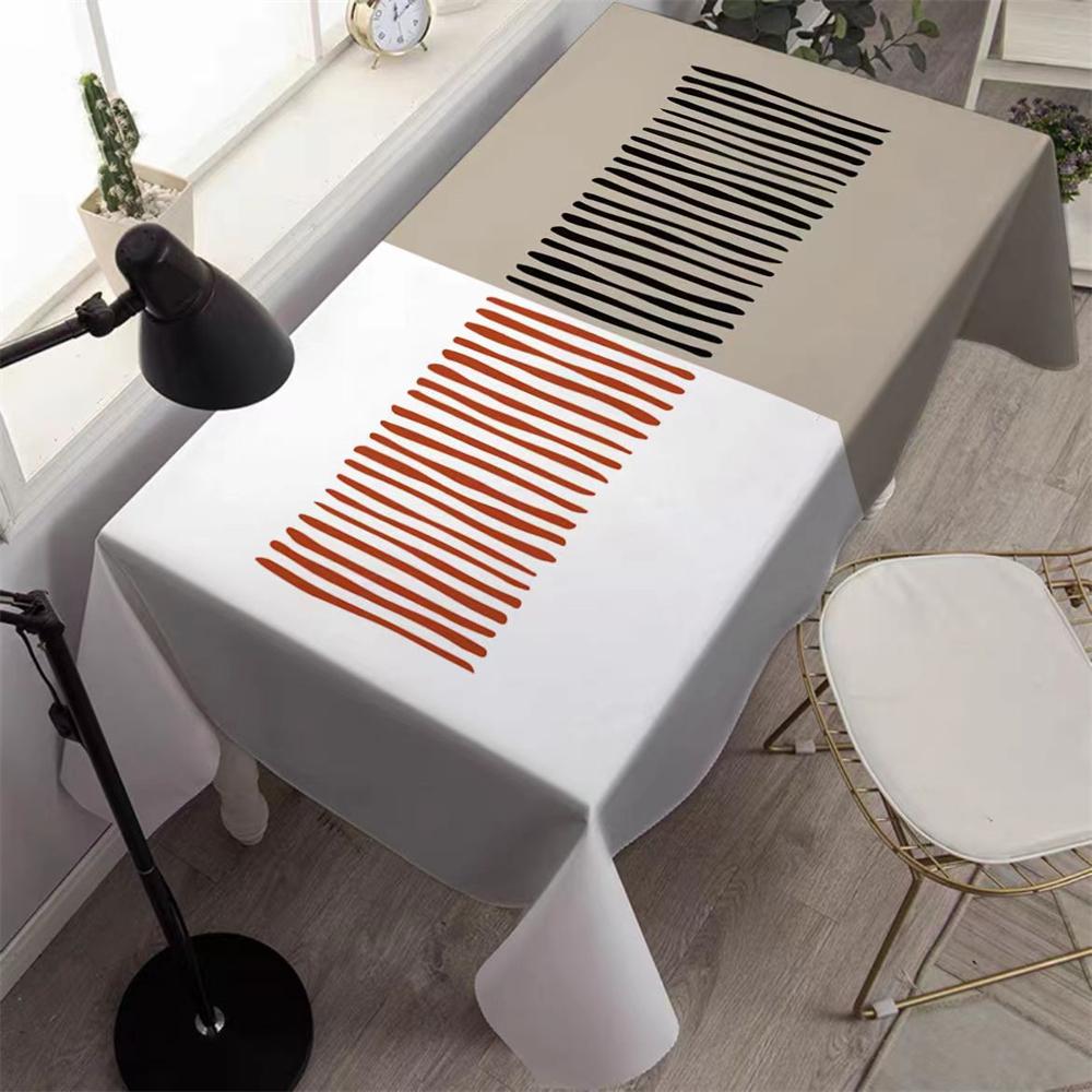 Простая водонепроницаемая скатерть в скандинавском стиле, прямоугольный чехол для стола, коврик для обеденного журнального столика для кухни, гостиной, Napete Tapete