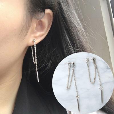 Корейские Серьги Женские Длинные Серьги-подвески с Кисточками Цепочка Металлическая Текстура Свисающие Brincos Заявление Серьги Bijoux Подарок EB126
