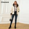 Cinemore Женская зимняя куртка 2024 года, большие размеры, био-пуховики, стеганое пальто с капюшоном, женская парка, женская одежда 046