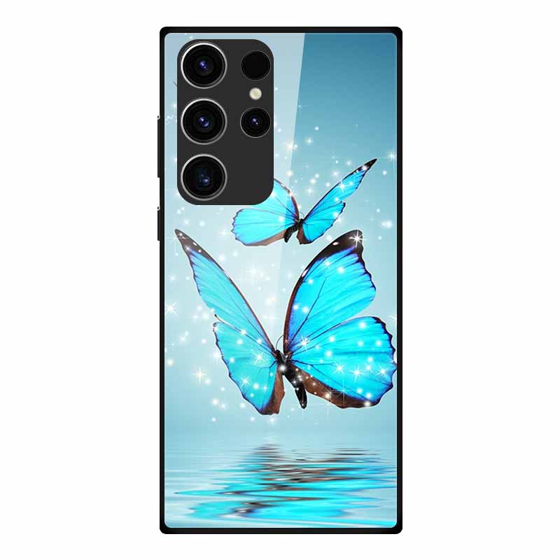 Чехол для телефона Samsung S23 Ultra Задняя крышка Чехол Закаленное стекло Мягкий Funda Для Samsung Galaxy S23 Plus Чехол S 23 + Ultra Coque